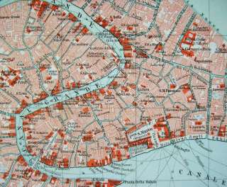 Alter Stadtplan 1897 Venedig Venezia Markusplatz 360  