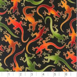  45 Wide Over the Rainbow Gecko Jungle Fabric By The Yard 