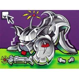 Bad Dog App. Print Edition, Part of Misfits Return Show By Graffiti 