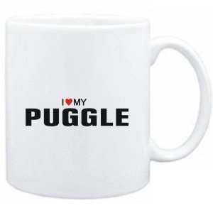 Mug White  I love my Puggle  Dogs 