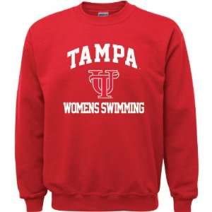  Tampa Spartans Red Youth Womens Swimming Arch Crewneck 