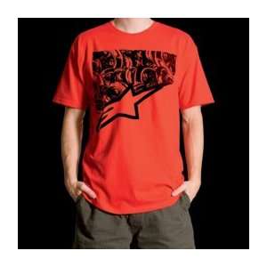  Alpinestars Pile Up T Shirt , Color Red, Size Md, Size 