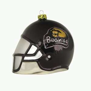  Pack of 2 NCAA Oregon State Beavers Blown Glass Helmet 