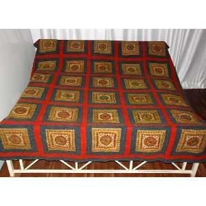   & Thread & Mirror Work Attractive Design Cotton Bed Sheet Bedspread