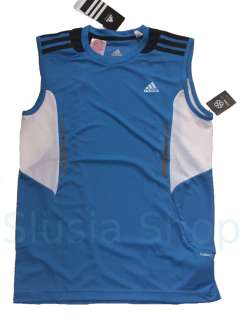 NEU ADIDAS ClimaCool Sport Muskel T Shirt Tank Top blau  
