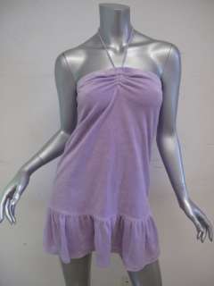 Juicy Couture Dress Lavender Terrycloth Halter Mini M  