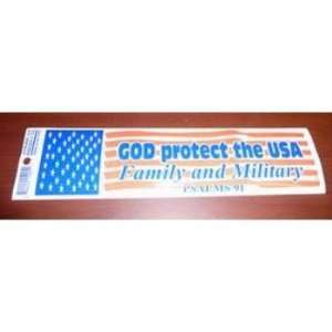   Bumper Sticker God Protect the USA Case Pack 200