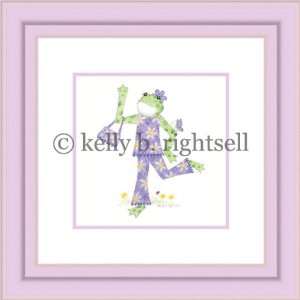  louisa (lavender frog with purse) lavender frame