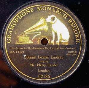 HARRY LAUDER Gramophone 02186 MUSIC HALL 78 RPM  
