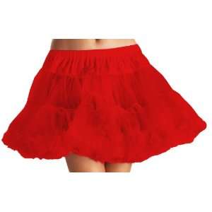   By Leg Avenue Layered Tulle Petticoat Red   Plus / Red   Size Plus