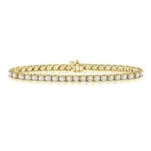  Diamond Tennis Bracelet In 14K Yellow Gold Jewelry