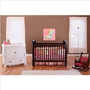   Madison 4 in 1 Convertible Sleigh Crib Nursery Set in Espresso Baby