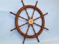 Wooden Ship Wheel 48 Nautical Wall Beach Decor  