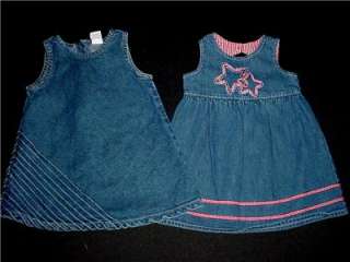   BABY GIRL DENIM DRESSES 6 9 12 months SPRING SUMMER CLOTHES LOT  