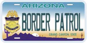 Arizona Border Patrol Novelty Car Auto License Plate  