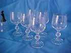 Golf Ball Golfball Stem Wine Brandy Glass Set 6 Crystal Highly Etched