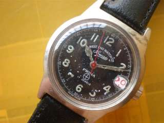Vintage SWISS WEST END 17J PRIMA Manual Military Watch  