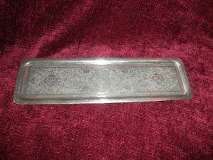 PERSIAN SILVER Engraved Long Tray w/floral pattern  