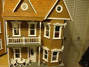   Dollhouse fully furnished doll house Brown doll house furnishings