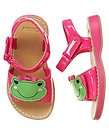 NWT GIRLS GYMBOREE BRIGHT TULIP FROG SANDALS, SHOES, SIZE 2 3 4 5 6 