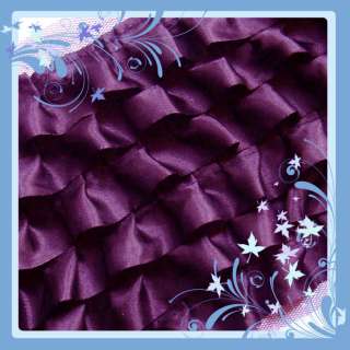 C823 8 D Purple Ruffle Lace Edge Satin dress Trim By Y  