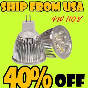 4W MR16 4 LED Spot Light Energy Saving Bulb Lamp 110V  