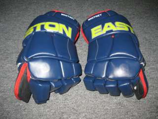 Stock Ray Whitney Easton 2nd Gen Z Air Hockey Gloves Blue Jackets Game 