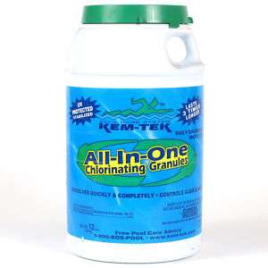 Kem Tek 12 Lb All in One Algae Chlorinating Granules  