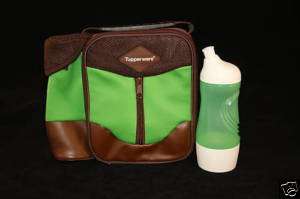 Tupperware NEW Insulated Lunch Bag Sports Bottle Green  