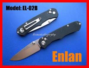 New ENLAN EL 02B Axis Lock Steel Folding Blade 88mm Knife  