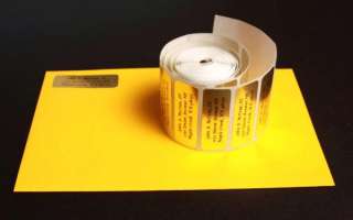 150 Personalized Gold Foil address labels on a roll  