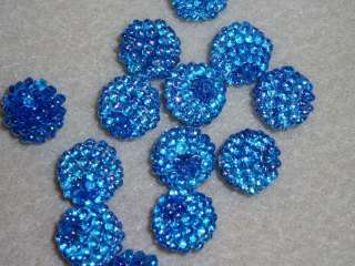 Pretty royal blue aurora borealis berry beads measuring 15mm. Please 