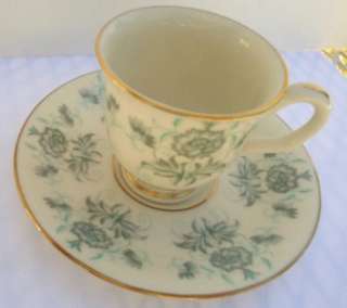 Vintage Castleton China USA Caprice Demitasse Tea Cup & Saucer  