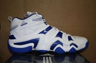 Adidas Crazy 8 White/Blue Mens Basketball Shoes 674708 sz 20  