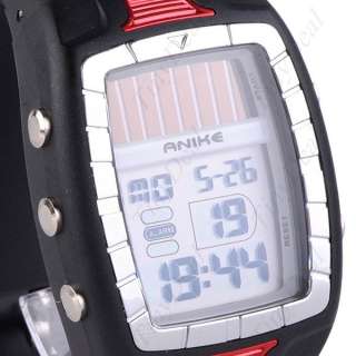 Solar Powered Digital Wrist Watch Stopwatch WUS 14400  