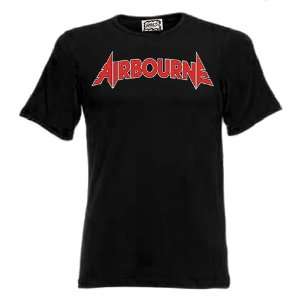 Airbourne   Logo Red (T Shirt, schwarz)  Sport & Freizeit