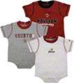 Houston Astros Adidas 3 Piece Newborn/Infant Body Suit Set