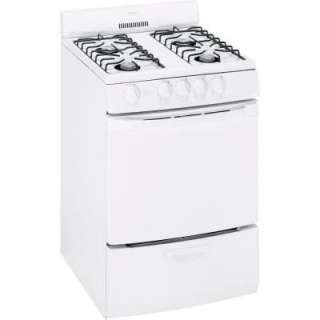 Hotpoint 24 In. Freestanding Gas Range in White RGA724PKWH at The Home 