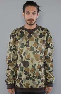 Burton The Chapin Crewneck Sweatshirt in Grayeen Fowl Camo  Karmaloop 