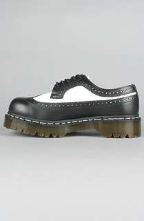 Dr. Martens The 3989 5Eye Brogue Shoe in Black and White  Karmaloop 
