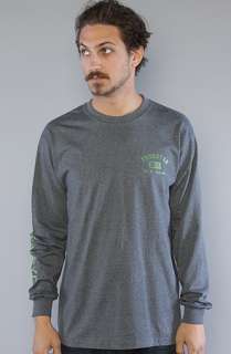 Fourstar Clothing The Athletic Bar LS Tee in Charcoal Heather 