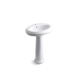 KOHLER Revival Pedestal Combo Bathroom Sink in White K 2013 1 0 at The 