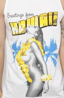 Two In The Shirt) The Greetings From Hawaii Tank in White 