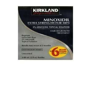 Kirkland Minoxidil 5% Extra Strength Hair Regrowth for Men, 6 Month 