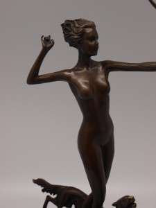 Josef Lorenzl Bronze of Diana Huntress   Art Deco Style  
