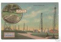 Bartlesville OK Oklahoma Oil Wells Well Vint Postcard  