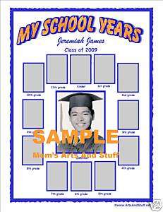 BABY FIRST SCHOOL YEAR PHOTO COLLAGE PICTURE FRAME BOY  