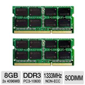Centon R1333SO4096K2 Laptop Memory Kit   8GB (2x 4GB), PC3 10600, DDR3 
