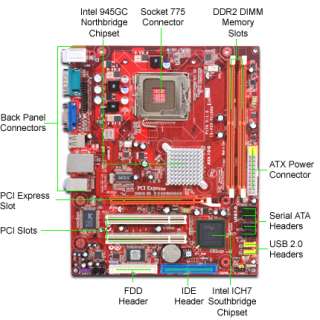 PCChips P17G Motherboard   V1.0, Intel 945GC, Socket 775, MicroATX 