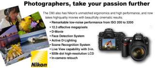 Nikon D90 25448 DSLR Camera with 18 105mm DX VR Lens   12.3 Megapixel 
